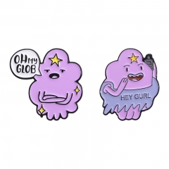 2 Styles Adventure Time Cartoon Pin Anime Alloy Brooch
