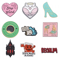 11 Styles Cute Cartoon Pin Anime Alloy Brooch