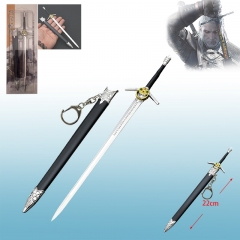 巫师3狂猎魔人剑22cm带鞘武器挂扣15.00一个