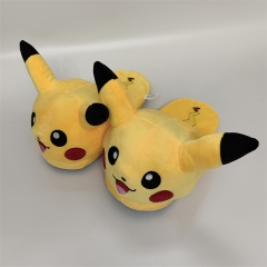 28CM Pokemon Pikachu Cartoon Anime Plush Slippers