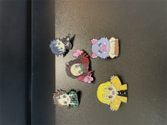 5 Styles Demon Slayer: Kimetsu no Yaiba Cartoon Pin Anime Alloy Brooch