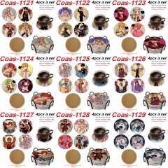 12 Styles 4PCS/SET Toilet-Bound Hanako-kun Cartoon Anime Coaster
