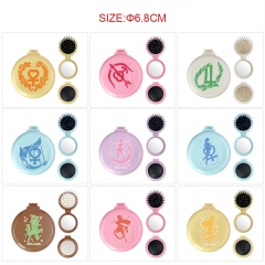 9 Styles Pretty Soldier Sailor Moon Cartoon Cartoon Anime Mirror with Comb