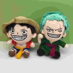2PCS/SET 20CM One Piece Cartoon Anime Plush Toy Doll