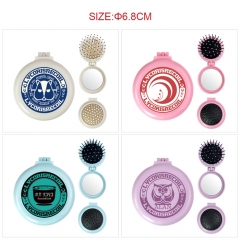 6 Styles Lycoris Recoil Cartoon Cartoon Anime Mirror with Comb