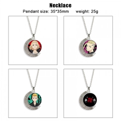 10 Styles Tokyo Revengers Cartoon Double-Sided Rotation Alloy Anime Necklace