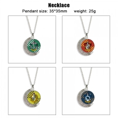 14 Styles Harry Potter Cartoon Double-Sided Rotation Alloy Anime Necklace