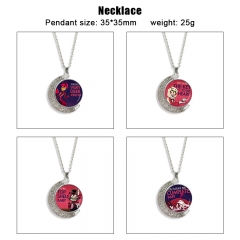 18 Styles Hazbin Hotel Cartoon Double-Sided Rotation Alloy Anime Necklace