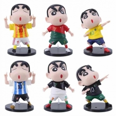 6款一套 足球 蜡笔小新 袋装手办 高9.5-11cm 一箱50套1