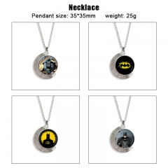 7 Styles Batman Cartoon Double-Sided Rotation Alloy Anime Necklace