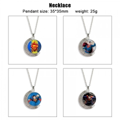 6 Styles Superman Cartoon Double-Sided Rotation Alloy Anime Necklace