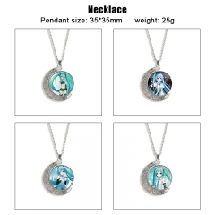 17 Styles Hatsune Miku Cartoon Double-Sided Rotation Alloy Anime Necklace