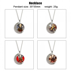 8 Styles One Punch Man Cartoon Double-Sided Rotation Alloy Anime Necklace