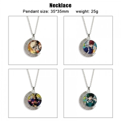 18 Styles My Hero Academia Cartoon Double-Sided Rotation Alloy Anime Necklace