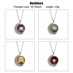 12 Styles Kakegurui Compulsive Gambler Cartoon Double-Sided Rotation Alloy Anime Necklace