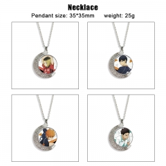 15 Styles Haikyuu Cartoon Double-Sided Rotation Alloy Anime Necklace