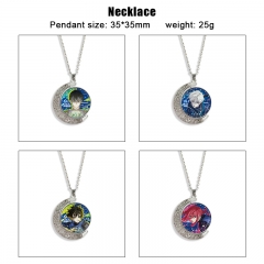 12 Styles Blue Lock Cartoon Double-Sided Rotation Alloy Anime Necklace