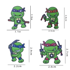4 Styles 3PCS/SET Teenage Mutant Ninja Turtles Cartoon Alloy Pin Anime Brooch