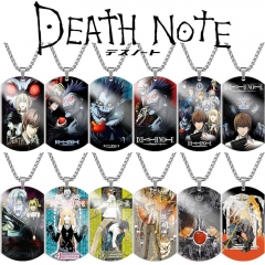 L死亡笔记Death Note夜神月 琉克 弥海砂 彩印军牌不锈钢狗牌项链
