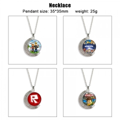19 Styles Roblox Cartoon Double-Sided Rotation Alloy Anime Necklace