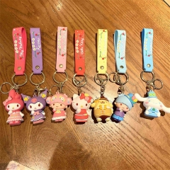 新款花季三丽鸥公仔钥匙扣可爱少女精致书包挂件娃娃机小礼品批发