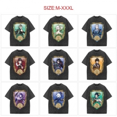 17 Styles Genshin Impact Cartoon Cotton Anime T shirt