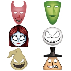 6PCS/SET The Nightmare Before Christmas Cartoon Anime Paper Mask