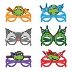 12PCS/SET Teenage Mutant Ninja Turtles Cartoon Anime Paper Glasses