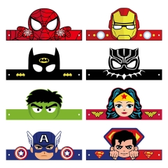 8PCS/SET Superhero Movie Cartoon Anime Paper Hat