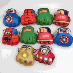 10PCS/SET 12CM Spider-Man The Hulk Cartoon Anime Plush Toy Keychain
