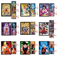 画芯+框 七龙珠3d动漫立体海报光栅渐变画龙珠系列动漫海报光栅画裸眼3d画