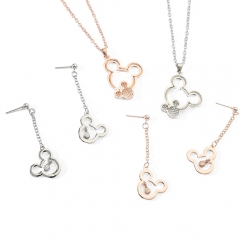 6 Styles Mickey Minnie Mouse Cartoon Anime Alloy Earrings/Necklace