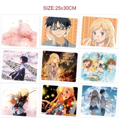 11 Styles 25x30cm Your Lie in April Cartoon Anime Mouse Pad