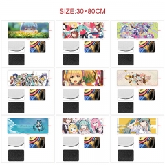 9 Styles 80x30x0.3cm Hatsune Miku Cartoon Anime Mouse Pad