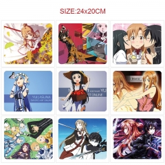 10 Styles 24x20CM Sword Art Online | SAO Cartoon Anime Mouse Pad