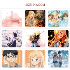 10 Styles 24x20CM Your Lie in April Cartoon Anime Mouse Pad