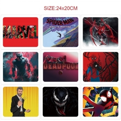 9 Styles 24x20CM Marvel Comics Cartoon Anime Mouse Pad