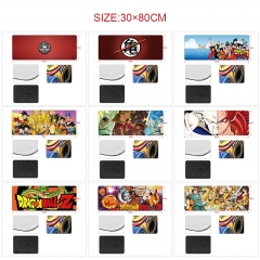 9 Styles 80x30x0.3cm Dragon Ball Z Cartoon Anime Mouse Pad