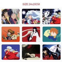 12 Styles 24x20CM Inuyasha Cartoon Anime Mouse Pad