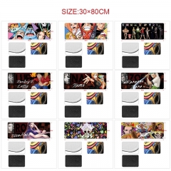 9 Styles 80x30x0.3cm One Piece Cartoon Anime Mouse Pad