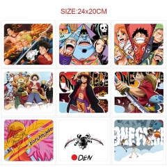 10 Styles 24x20CM One Piece Cartoon Anime Mouse Pad