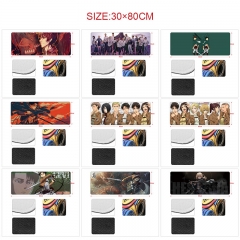 11 Styles 80x30x0.3cm Attack on Titan/Shingeki No Kyojin Cartoon Anime Mouse Pad