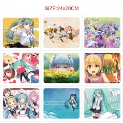 9 Styles 24x20CM Hatsune Miku Cartoon Anime Mouse Pad