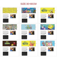 9 Styles 80x30x0.3cm SpongeBob SquarePants Cartoon Anime Mouse Pad