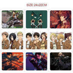 10 Styles 24x20CM Attack on Titan/Shingeki No Kyojin Cartoon Anime Mouse Pad