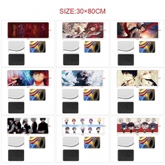 10 Styles 80x30x0.3cm Tokyo Ghoul Cartoon Anime Mouse Pad