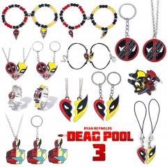16 Styles Marvel's The Avengers Deadpool Cartoon Anime Alloy Keychain/Bracelet