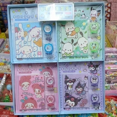 20pcs/set Sanrio Kuromi Hello Kitty My Melody Cartoon Anime Stamp Stationery Set