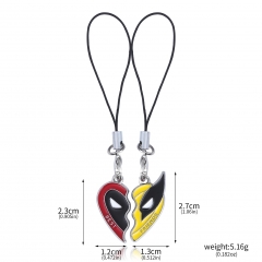 Marvel's The Avengers Deadpool Cartoon Anime Alloy Keychain