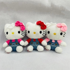 24pcs/set 10cm Hello Kitty Cartoon Anime Plush Toy Pendant